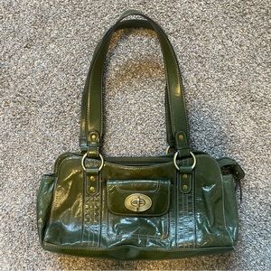 Y2K 2000s leather purse in green-Brand: Peck & Peck